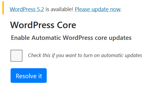 Update WordPress core