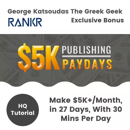 RankR Bonus - 5K Publishing Paydays